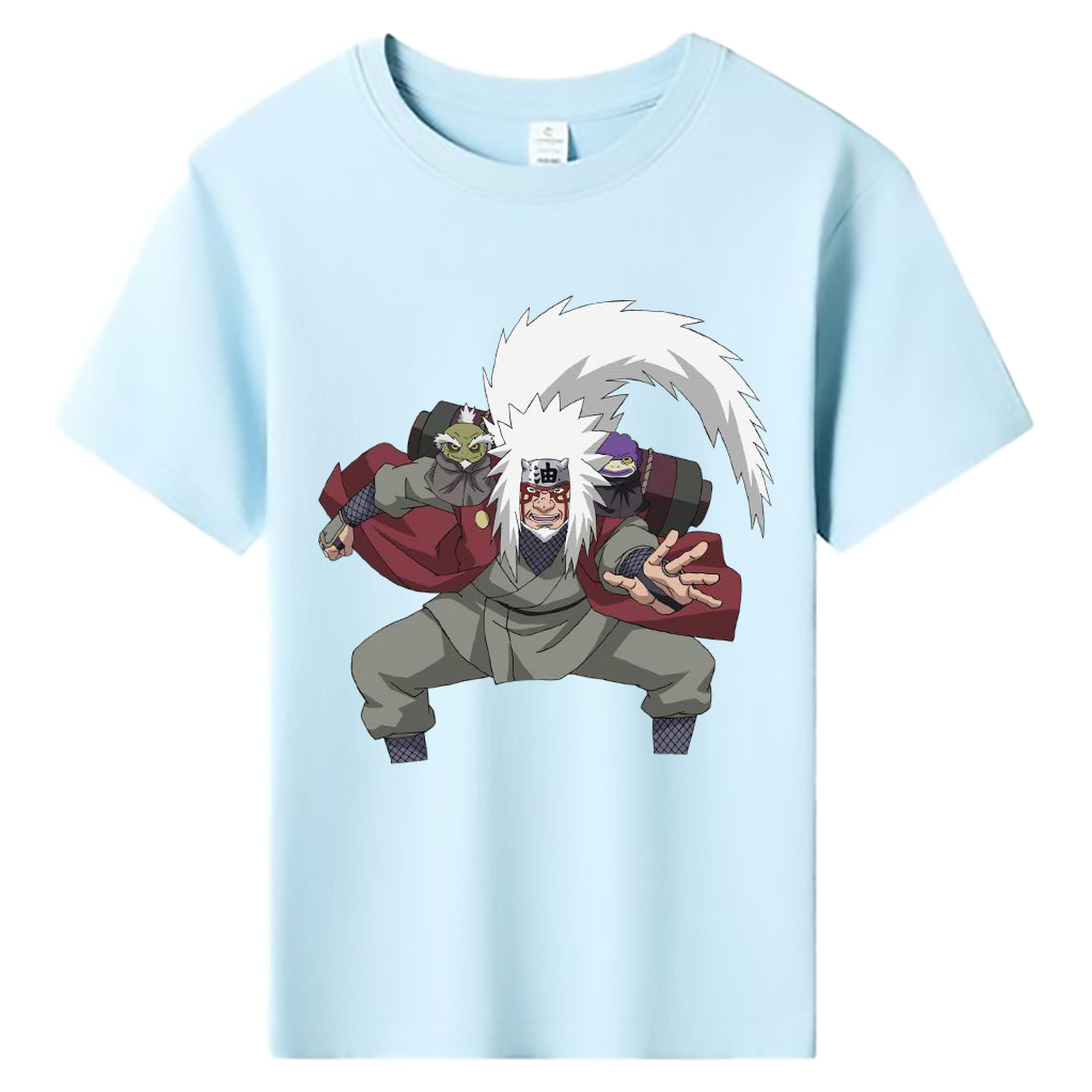 （画像用） NARUTO -ナルト- 自来也（じらいや） Jiraiya 綿100％キッズTシャツ（フロントプリント）